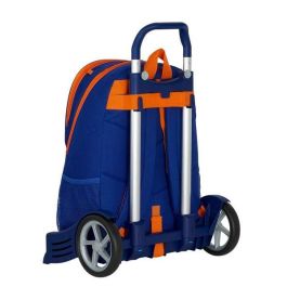 Safta Mochila con Carro Evolution Valencia Basket 665, Color Azul y Naranja, 32x44x16cm