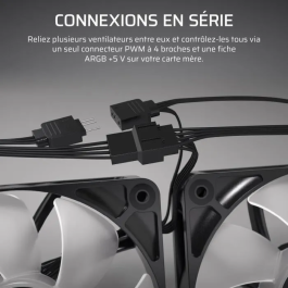 Corsair RS120 Ventilador ARGB de 120 mm Blanco Refrigeración de Alto Rendimiento y Efectos de Iluminación
