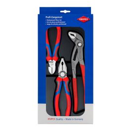 Knipex Juego de 3 alicates profesional - 03 02 180, 70 02 160, 87 01 250 Knipex Juego de 3 alicates profesional - 03 02 180, 70 02 160, 87 01 250