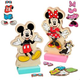 WOOMAX Juego Magnético de Madera Vestidos Minnie Disney