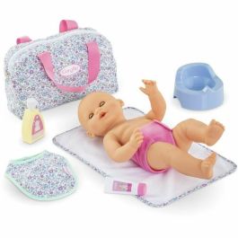 Corolle COR4062013141817 Set de Accesorios de Juego para Cambio de Pañal Floral para Bebé, 7 Piezas, +2 Años