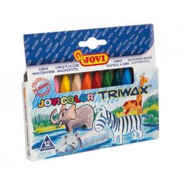 Jovi Ceras Jovicolor Triwax 82 mm Colores Surtidos Estuche 12 Ud