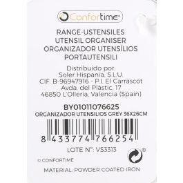 Confortime Organizador Utensilios Grey 36 x 26 x 5 cm (10 Unidades)