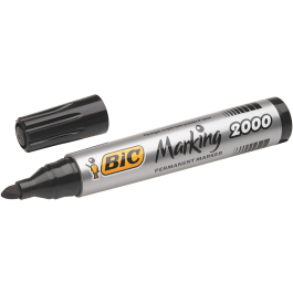 Bic Marcador Permanente Marking 2000 Punta Redonda Negro Caja 12 Unidades