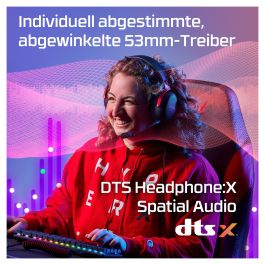 HP Cloud III Auriculares Gaming 7.1 Sonido DTS Headphone:X Inalámbrico USB-C Negro Rojo Over-Ear Cancelación Ruido Micrófono Boom Extraíble