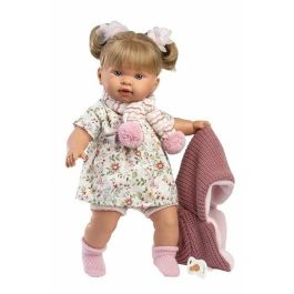 Muñeca alexandra llorona 42cm con cuerpo de tela y mecanismo de sonido