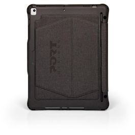 PORT Designs Manchester II Rugged Folio para Apple iPad 10.2" (2019) Funda Protectora Antirayaduras con Portabolígrafos Negro