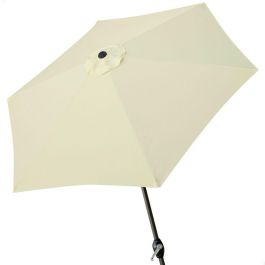 Color Baby Parasol Terraza 300 cm con Chimenea y Mástil de Aluminio 3,8 cm Color Crema