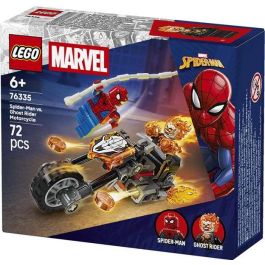 Lego Juego de Construccion Spider-Man vs. Moto del Motorista Fantasma Super Heroes Marvel