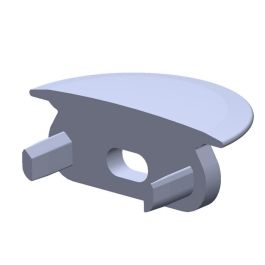Tapón Final Perfíl Tipo ECO P02 - Plástico - Gris - Con Agujero Precio: 0.363. SKU: 15096788287875