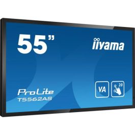 Monitor Iiyama 55" 4K 20P Tactil Ips (T5562AS-B1) 3840X2160 / Operacion 24/7 / Hdmix3 / Horizontal y Apaisado / 420Cd/M2, 1200:1, 8Ms, Usb Touch Interface, Rs232C / 16Gb Emmc / 2G Ram / 1Gb Embedded / Sd Card Slot / Eshare / Vesa 200 Mm