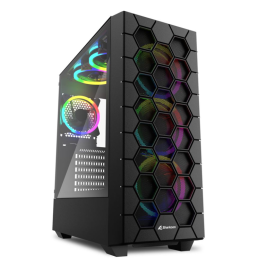 Sharkoon RGB HEX Caja de PC Gaming con Panel de Cristal Templado y RGB Direccionable en Negro Precio: 103.4999999. SKU: B1CPM45VPP