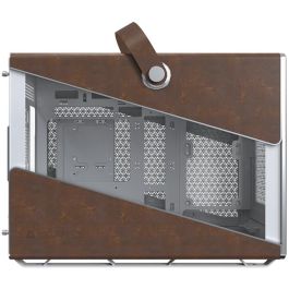 Montech Heritage TG Caja de PC Midi Tower Blanca con Imitación Piel y Ventana Lateral