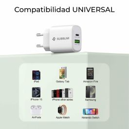 Cargador de Pared Subblim SUBCHG-6G2510 Blanco 25 W