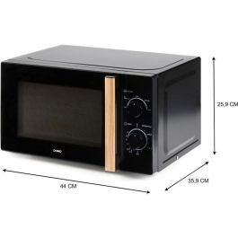 Horno microondas DOMO DO2820 - 20L - 700W - Temporizador 35 min - Función descongelación - L44 x P35,8 x H 25,8 cm - Acabado en madera negra Horno microondas DOMO DO2820 - 20L - 700W - Temporizador 35 min - Función descongelación - L44 x P35,8 x H 25,8 cm - Acabado en madera negra