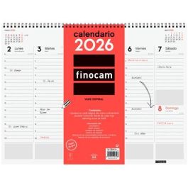Finocam Vade Calendario Espiral 420x310 mm 2026 – Sobremesa de Polipropileno para Planificación Semanal Precio: 14.88999985. SKU: B1FEYQY2NN