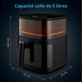 Medion MD 11780 Freidora de aire caliente sin aceite, 5 L, 1500W, 10 programas, temperatura hasta 230°C