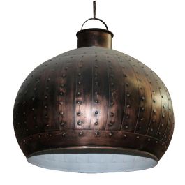 DKD Home Decor Lamp rustik 23 Pantalla Gris Claro Metal 60x60x60 cm