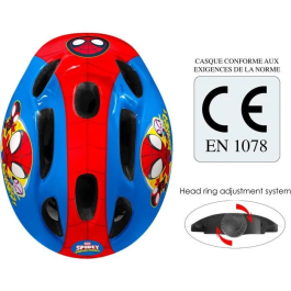 Stamp Casco S Spidey para Bicicleta, Patines y Scooter, Circunferencia 53/56cm