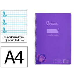 Cuaderno Espiral Liderpapel Din A4 Pautaguia Tapa Plastico80H 90 gr Cuadro Pautado 4 mm Con Margen Color Lila 5 unidades Precio: 18.58999956. SKU: B145Q76G9R