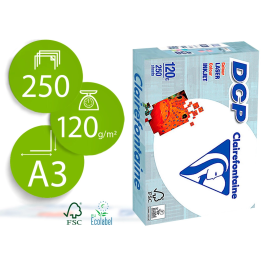 Clairefontaine Papel Multifuncion Din A3 120 Gramos Blanco Paquete 250 Hojas