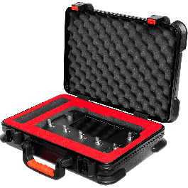 GATOR Estuche Rígido para Pedalera Neural DSP Quad Cortex TSA Viaje - ABS con Interior de Espuma EVA y Tricot Rojo