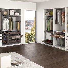 Emuca Cajón zapatero extraíble Moka, 764 - 794, Acero, Pintado moka