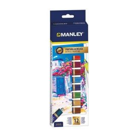 Manley Pintura Acrílica 12 tubos de 12 ml, Colores Surtidos, Calidad Superior Pigmentos, Excelente Cobertura, Colores Brillantes Precio: 6.7899997. SKU: B17SPNR7G7