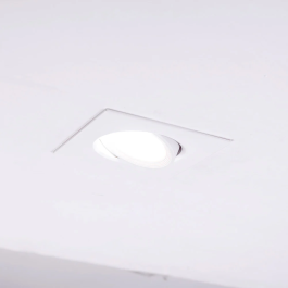 Foco Downlight LED 7W 630Lm 4200ºK Rectangular Basculante 40.000H HO-DLPL-CUAD-7W-W
