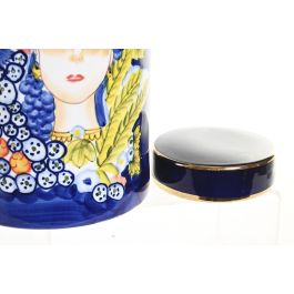 DKD Home Decor Margot Jarron Shabby Porcelana Multicolor Negro 21 x 31 x 21 cm