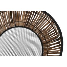 DKD Home Decor Macetero Balines de Ratán y Metal Natural Negro 50x50x25.4 cm Set de 2 DKD Home Decor Macetero Balines de Ratán y Metal Natural Negro 50x50x25.4 cm Set de 2
