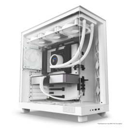 NZXT H6 Air Flow Midi Torre PC Blanco con 3 Ventiladores 120mm, Soporte ATX/micro ATX/Mini-ITX, Vidrio Templado - CC-H61FW-01 NZXT H6 Air Flow Midi Torre PC Blanco con 3 Ventiladores 120mm, Soporte ATX/micro ATX/Mini-ITX, Vidrio Templado - CC-H61FW-01