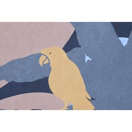 DKD Home Decor Cuadro Colonial Azul Turquesa Lienzo/MDF 140 x 100 x 3.8 cm Set 3 Piezas