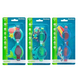 Bestway Gafa Natacion Infantil Correa Silicona Set 3 Pzs +3 Años Playa y Piscina 21074