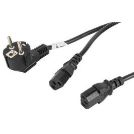 Cable de Alimentación Lanberg SCHUKO CEE 7/7 A 2X IEC320 C13 Negro Precio: 9.5000004. SKU: S5604183