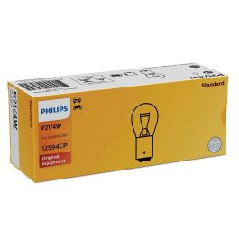Philips Bombilla P21/4W 12V BAZ15D CP - 10 Unidades MTECPH 12594CP