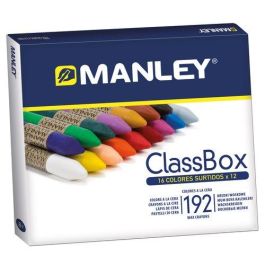 Manley Lápices de Cera Escolares, 192 Unidades Colores Surtidos (16 x color), Suaves y Resistentes al Agua, Ideales para Colegio Precio: 36.49999969. SKU: B19XJN9GAH