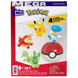Mega Construx HPX92 Set Construcción Pokémon Equipo Paldea 4 Figuras Articuladas con Poké Ball +6 años Mega Construx HPX92 Set Construcción Pokémon Equipo Paldea 4 Figuras Articuladas con Poké Ball +6 años