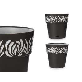 Maceta plástico Gaia 30 cm antracita con reserva de agua - Stefanplast (6 Unidades) Precio: 41.50000041. SKU: S3610145
