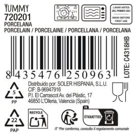 La Mediterranea Bol "Yummy" Blanco 12.8 x 9.1 x 5.5 cm (24 Unidades)