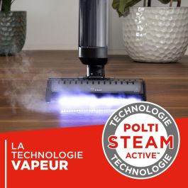 Polti RollySteam WD40C POL8007411013942 - Aspiradora Mopa a Vapor Inalámbrica 14000 Pa, 35 min, 0.6 L, Negro