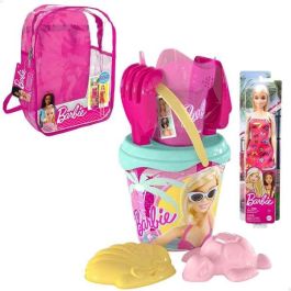 Barbie Cubo de Playa 18 cm con Accesorios y Muñeca en Mochila