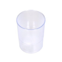 Q-connect Cubilete Portalapices Transparente Plástico Diámetro 75 mm Alto 100 mm