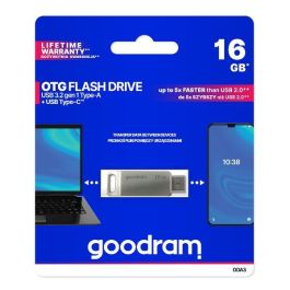 Goodram ODA3 Silver Memoria USB 16GB USB 3.2 Gen 1 Dual Tipo A y Tipo C, Plata