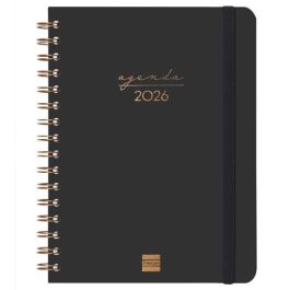 Finocam E10-155x212 mm Agenda Espiral Alma 2026, Tapa Dura, Formato DIN A5, Negro, con Goma Elástica y Adhesivos Precio: 8.49999953. SKU: B1A7YZXF2S
