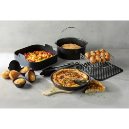 Domo Accesorios para AirFryer - 12 Piezas - Negro - DOM5411397176189