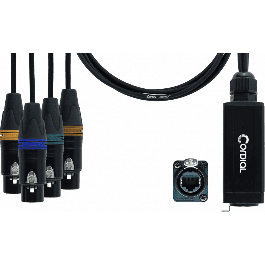 Cordial Adaptador etherCON QUAD DMX/AES/EBU RJ45 a 4 XLR Hembra 5 Pines 70 cm para Transmisión de Señales Precio: 137.50000044. SKU: B1JB7CFBWA