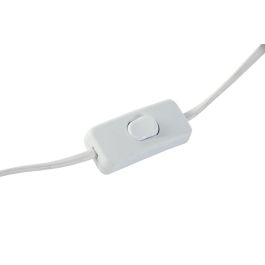 DKD Home Decor Lámpara de Sobremesa Balines Ratán y Lino Beige Natural 33 x 33 x 60 cm