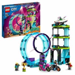 Lego City Stuntz 60361 El desafío final para los ciclistas de Cascadon, el juguete de motocicleta para 1 o 2 jugadores