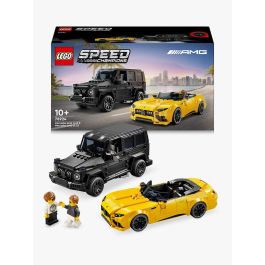 LEGO 76924 Speed Champions Mercedes-AMG G 63 y SL 63 - Pack Doble Coches de Juguete Construible Negro y Amarillo